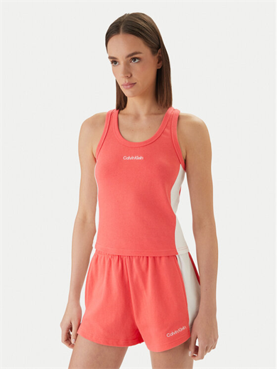 Calvin Klein Kadın Pamuklu Logo Detaylı Dar Kesim Pembe Mayo LV00Q61152-XKP