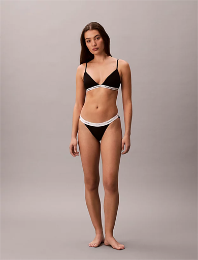 Calvin Klein Kadın Pamuklu Slim Fit Beli Elastik Bantlı 3lü Siyah-Beyaz Boxer LV00QD5309-6H3