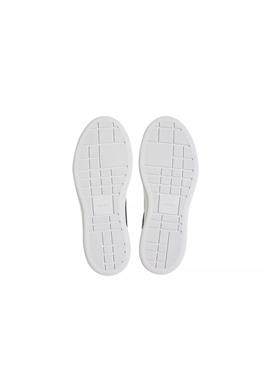 Calvin Klein Kadın Platform Tabanlı Süet Detaylı CK Logo Desenli Siyah Sneaker HW0HW02984-01R