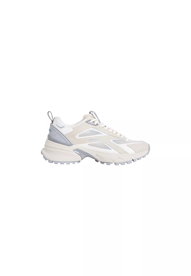 Calvin Klein Kadın Rahat ve Yüksek Tabanlı Logo Detaylı Bej Sneaker HW0HW03019-0GC