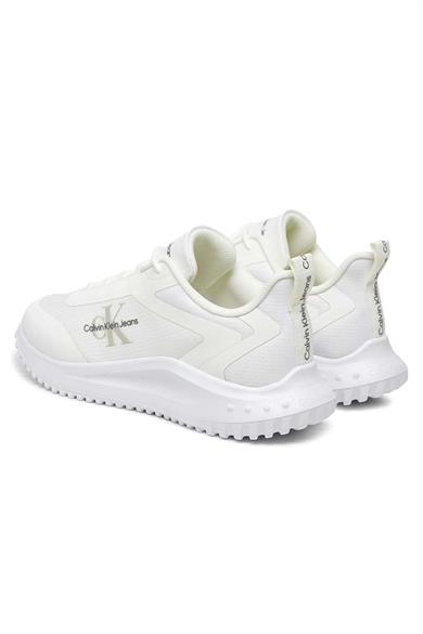 Calvin Klein Kadın Rahat Taban Marka Logolu Bağcıklı Beyaz Sneaker YW0YW01442-0K4
