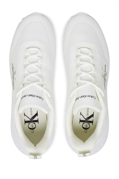 Calvin Klein Kadın Rahat Taban Marka Logolu Bağcıklı Beyaz Sneaker YW0YW01442-0K4