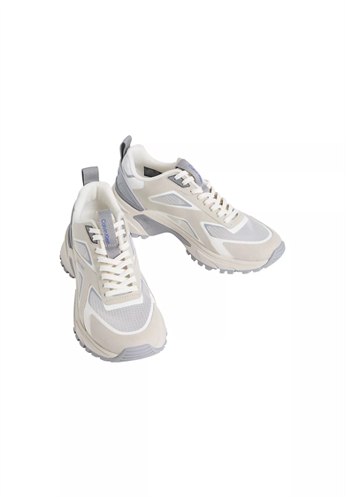 Calvin Klein Kadın Rahat ve Yüksek Tabanlı Logo Detaylı Bej Sneaker HW0HW03019-0GC