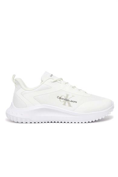 Calvin Klein Kadın Rahat Taban Marka Logolu Bağcıklı Beyaz Sneaker YW0YW01442-0K4