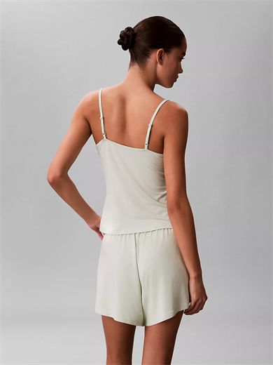 Calvin Klein Kadın Rahat Kalıp Beli Lastikli Kısa Yeşil Şort LV00QS7614-492