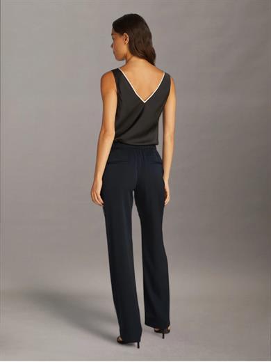 Calvin Klein Kadın Regular Fit Beli Lastikli Yanları Şerit Çizgili Düz Paça Siyah Pantolon K20K208365-BEH