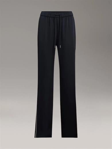 Calvin Klein Kadın Regular Fit Beli Lastikli Yanları Şerit Çizgili Düz Paça Siyah Pantolon K20K208365-BEH