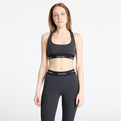 Calvin Klein Kadın Slim Fit Yuvarlak Yaka Beli Elastik Bantlı Siyah Spor Sütyen LVGWS5K138-UB1