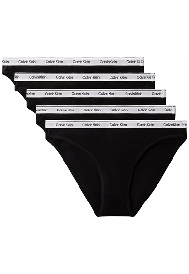 Calvin Klein Kadın Slim Fit  Bel Lastikli Calvin Klein Yazılı Siyah Bikini Altı 000QD5208E-UB1
