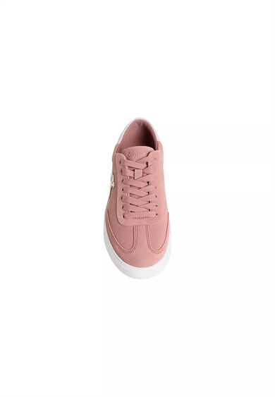 Calvin Klein Kadın Süet Deri Rahat ve Düz Taban CK Logolu Pembe Sneaker HW0HW03144-0J2