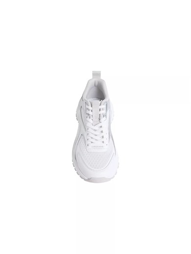 Calvin Klein Kadın Yüksek ve Ortopedik Tabanlı File Detaylı Beyaz Sneaker HW0HW03140-05Y