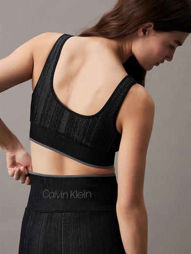 Calvin Klein Kadın Yüksek Bel Slim Fit Kısa Paça Siyah Tayt 00GWS4L643-BAE