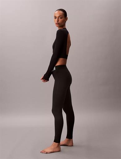 Calvin Klein Kadın Yüksek Bel Slim Rahat Siyah Tayt LVGWS5L616-UB1