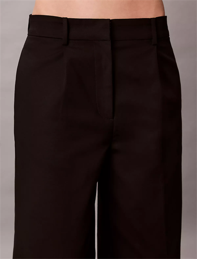 Calvin Klein Kadın Yüksek Bel Geniş Paça Rahat Kesim Siyah Pantolon LV044D664G-UB1