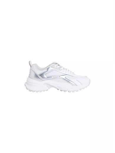 Calvin Klein Kadın Yüksek ve Ortopedik Tabanlı File Detaylı Beyaz Sneaker HW0HW03140-05Y