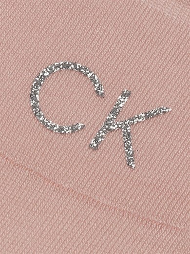 Calvin Klein Kadın Yumuşak Örme Kumaşlı CK Logo Nakışlı İkili Paket Pembe Çorap C701228800-004