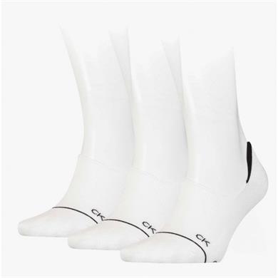 Calvin Klein UNISEX %100 Pamuk Dokuma Kumaş Marka Logolu Beyaz Çorap 701218764-002