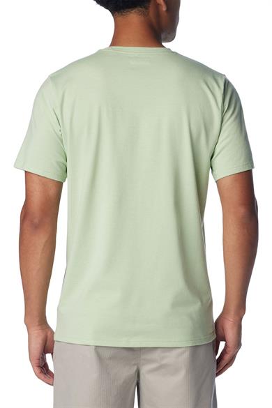 Columbia Erkek Pamuklu Marka Logolu Yazlık Günlük Kullanım Yeşil T-Shirt 1931161-349