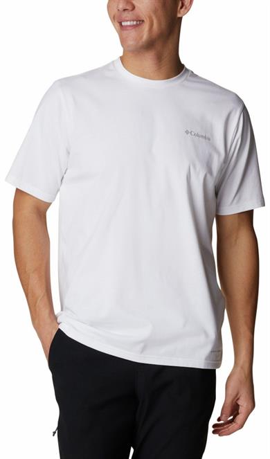 Columbia Erkek Pamuklu Marka Logolu Yazlık Günlük Kullanım Beyaz T-Shirt 1931161-100