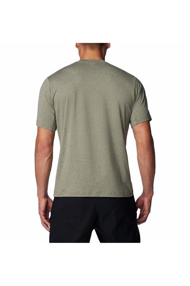 Columbia Erkek Pamuklu Marka Logolu Yazlık Günlük Kullanım Haki T-Shirt 2074581-397