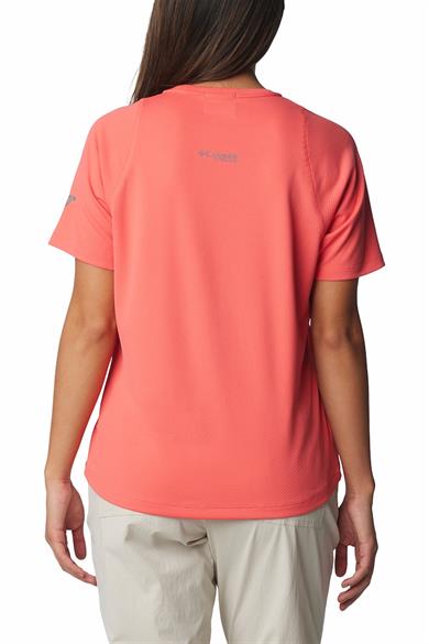 Columbia Kadın Pamuklu Marka Logolu Yazlık Günlük Kullanım Kırmızı T-Shirt 2072541-608