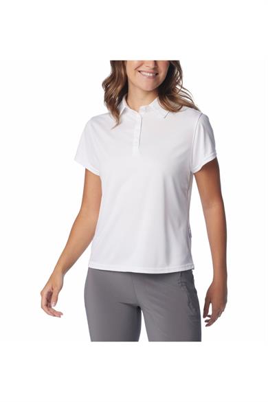 Columbia Kadın Polo Yaka Kısa Kollu Pamuklu Günlük Beyaz Polo Yaka T-Shirt 2070251-100