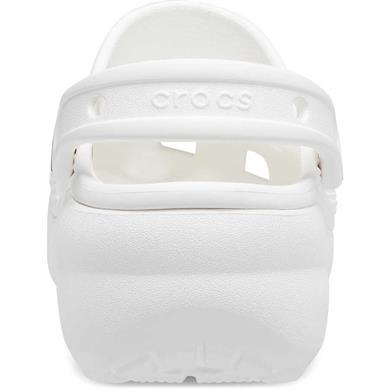 Crocs Kadın Yüksek Taban Nefes Alan Logolu Beyaz Terlik 206750-100