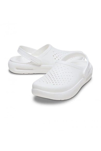 Crocs Unısex Marka Logolu Rahat Günlük Kullanım Beyaz Terlik 209964-143
