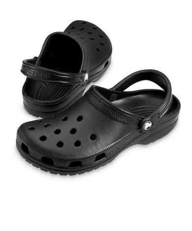Crocs UNISEX Marka Logolu Rahat Taban Siyah Terlik 10001-001