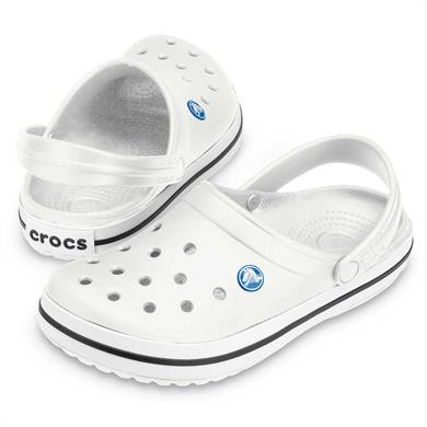 Crocs UNISEX Renkli Logo Detaylı Günlük Beyaz Terlik 11016-100