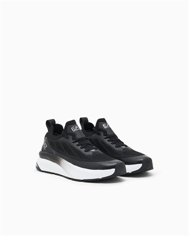 Ea7 Erkek Bağcıklı Rahat Taban Logo Detaylı Deri Günlük Siyah Sneaker 7X000343 AF18639-MC032