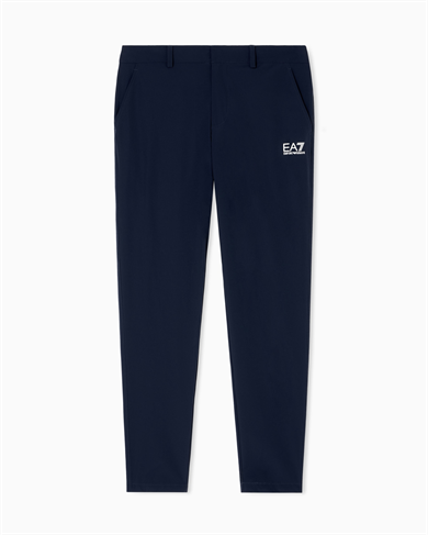 Ea7 Erkek Dar Kalıp Nefes Alabilen Kumaş Kontrast Logo Desenli Düz Paça Lacivert Pantolon 7M000509 AF14589-UB102