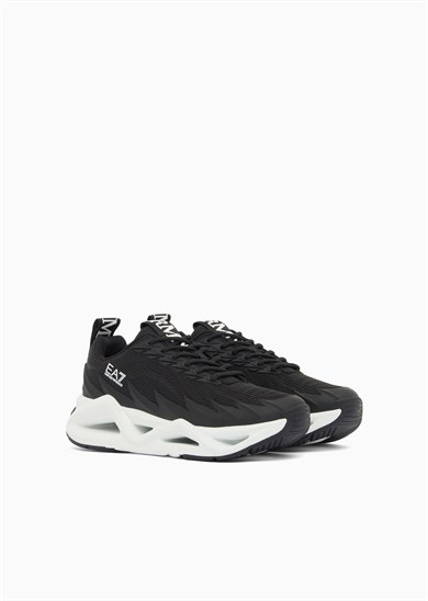 Ea7 Erkek Fileli Rahat Taban Bağlamalı Spor Siyah Sneaker 7X000304 AF18442-MC001