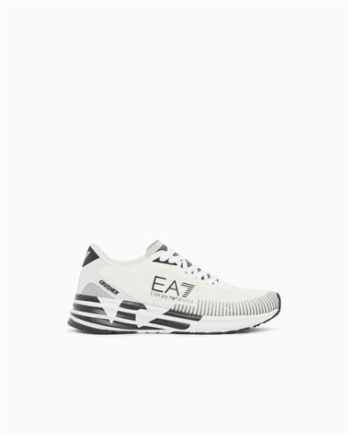 Ea7 Erkek Kalın ve Rahat Tabanlı File Detaylı Beyaz Sneaker 7X000651 AF23103-MZ021