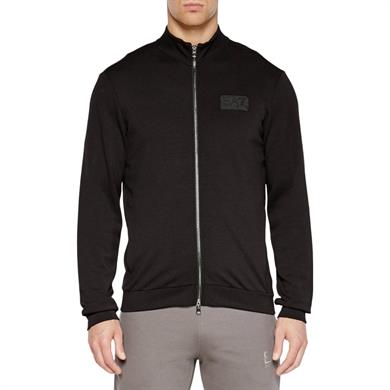 Ea7 Erkek Kapüşonlu Fermuar Kapamalı Cepli Uzun Kol Siyah Sweatshirt 6DPM82 PJZKZ-1200