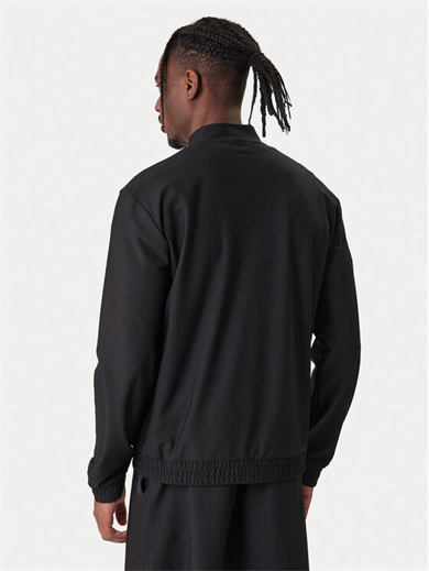 Ea7 Erkek Normal Kesim Dik Yakalı Fermuarlı Uzun Kollu Siyah Sweatshirt 7M001338 AF21099-UC001