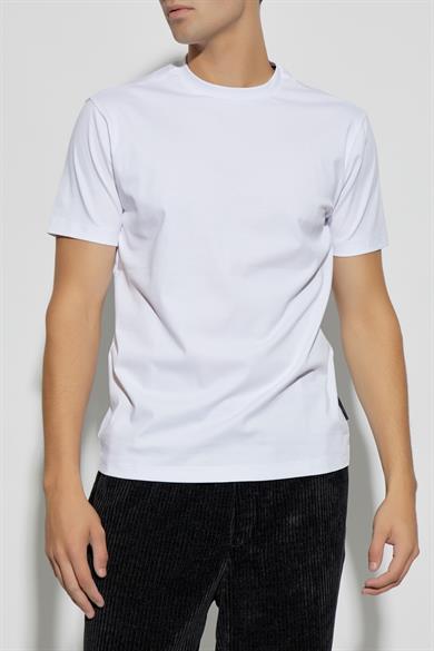 Ea7 Erkek Pamuklu Kısa Kollu Günlük Beyaz T-Shirt 7M000023 AF11844-U0002