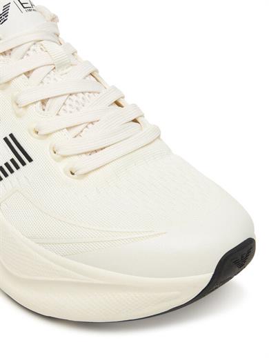 Ea7 Erkek Rahat ve Yüksek Taban Nefes Alabilen Üst Yüzeyli Beyaz-Siyah Sneaker X8X245 XK442-MZ212