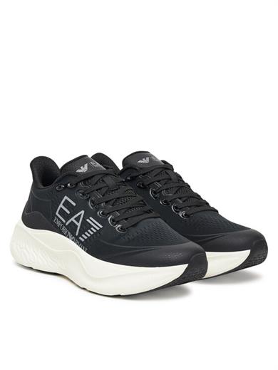 Ea7 Erkek Rahat ve Yüksek Taban Nefes Alabilen Üst Yüzeyli Beyaz-Siyah Sneaker X8X245 XK442-MZ210