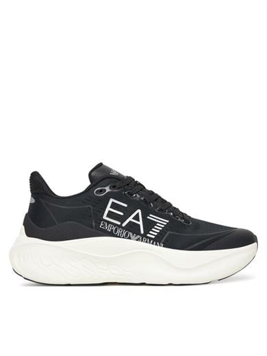 Ea7 Erkek Rahat ve Yüksek Taban Nefes Alabilen Üst Yüzeyli Beyaz-Siyah Sneaker X8X245 XK442-MZ210