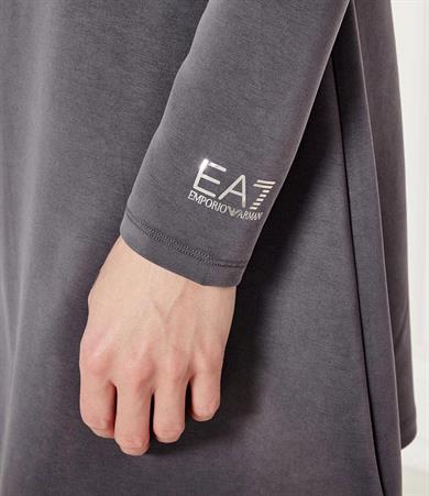Ea7 Kadın Slim Fit Uzun Kol Pamuklu Antrasit Elbise 7W000662 AF12643-U8117