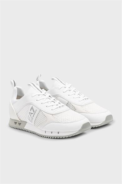 Ea7 Unısex Fileli Şerit Logolu Bağıcıklı Beyaz Sneaker X8X027 XK050-00175
