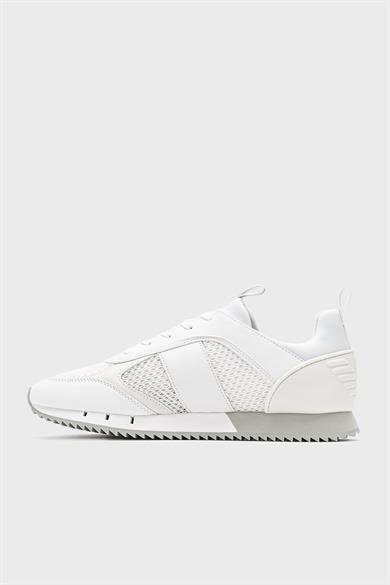 Ea7 Unısex Fileli Şerit Logolu Bağıcıklı Beyaz Sneaker X8X027 XK050-00175