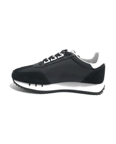 Ea7 Unısex Kalın Rahat Taban Logo Desenli Süet Detaylı Siyah-Beyaz Sneaker 7X000541 AF18609-MZ175