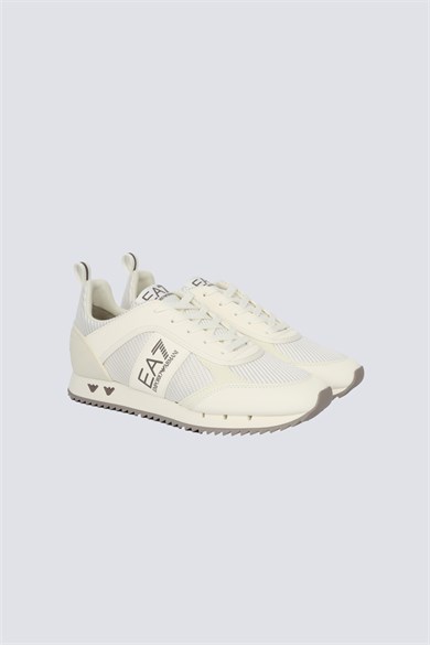 Ea7 Unısex Rahat Taban Nefes Alabilen File Detaylı Kartal Motifli Ekru Sneaker 7X000337 AF18613-M0380