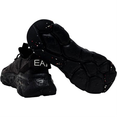 Ea7 Unısex Yüksek Rahat Tabanlı Kartal Logo Desenli Siyah Sneaker 7X000600 AF22912-MZ875