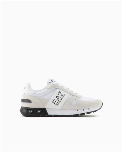 Ea7 Ea7 Unısex Yuvarlak Burunlu Fileli Kumaş Logolu Beyaz Sneaker X8X151 XK354-S271