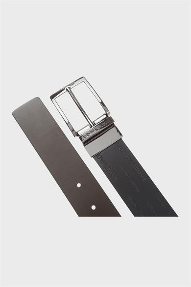 Emporıo Armani Erkek %100 Deri Marka Logolu Siyah Kemer Y4S426 YTU5J-88044