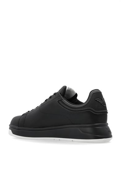Emporıo Armani Erkek Bağlamalı Orta Kalın Taban Deri Siyah Sneaker EM003663 AF18212-MC105
