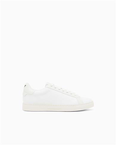 Emporıo Armani Erkek Bağlamalı Orta Kalın Taban Deri Beyaz Sneaker EM003843 AF20003-M0107